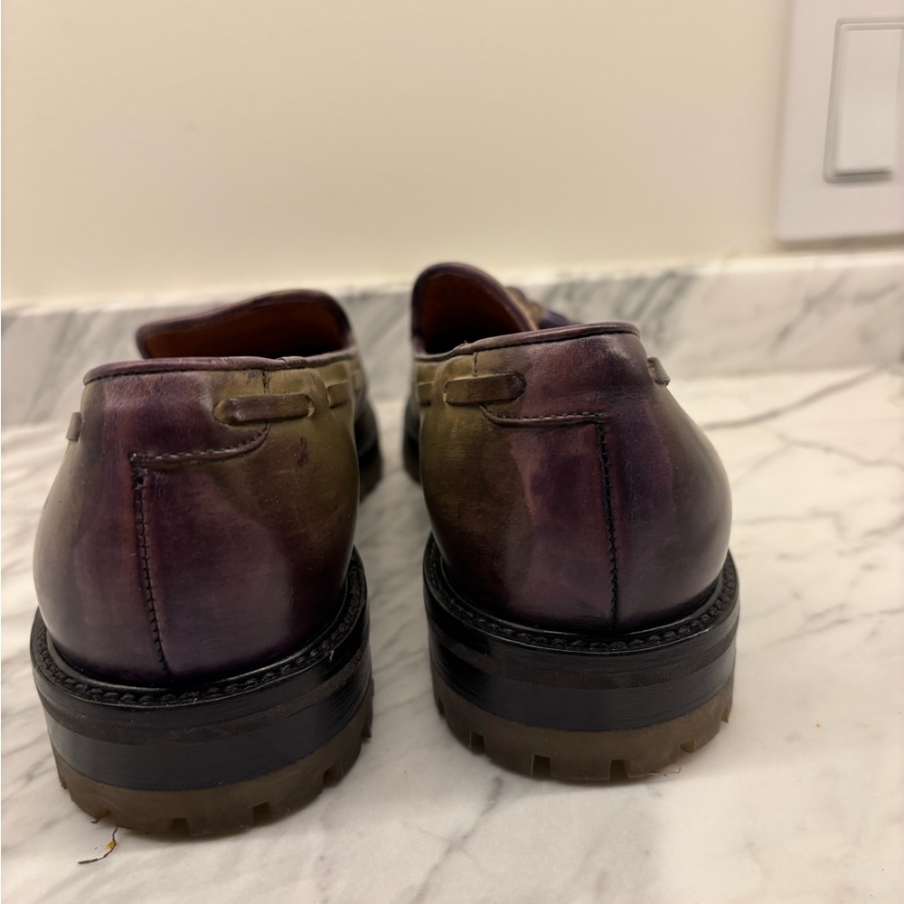Fratelli Rossetti Green and Purple Loafers with Gradient Design - Picture 4 of 6
